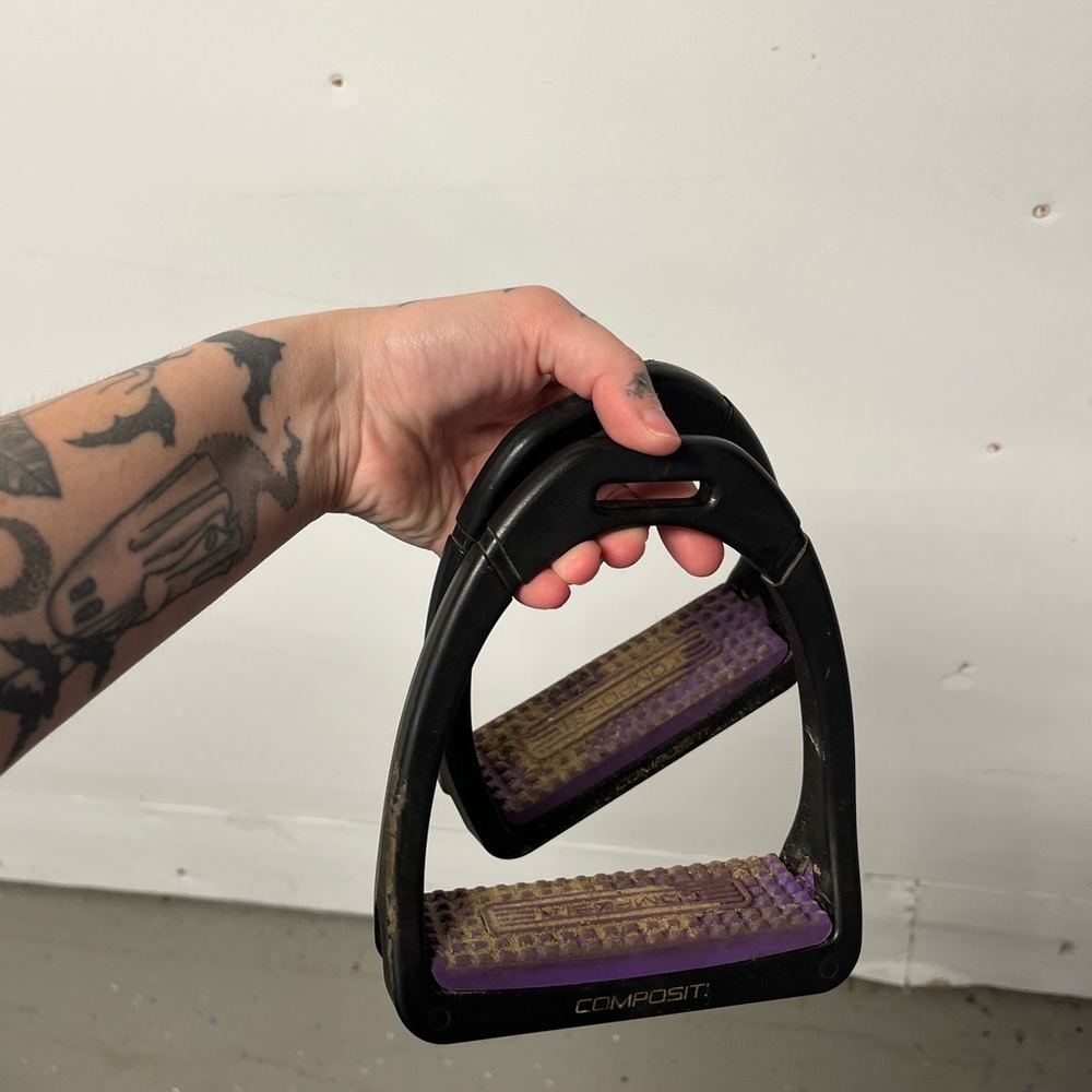 Purple Compositi English Riding Stirrups